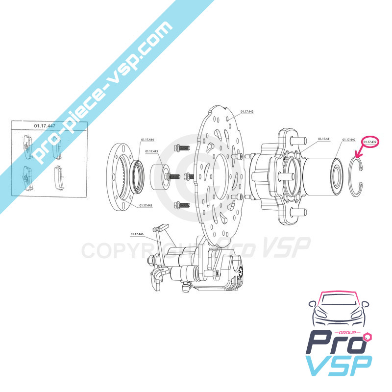 Rear running circlip