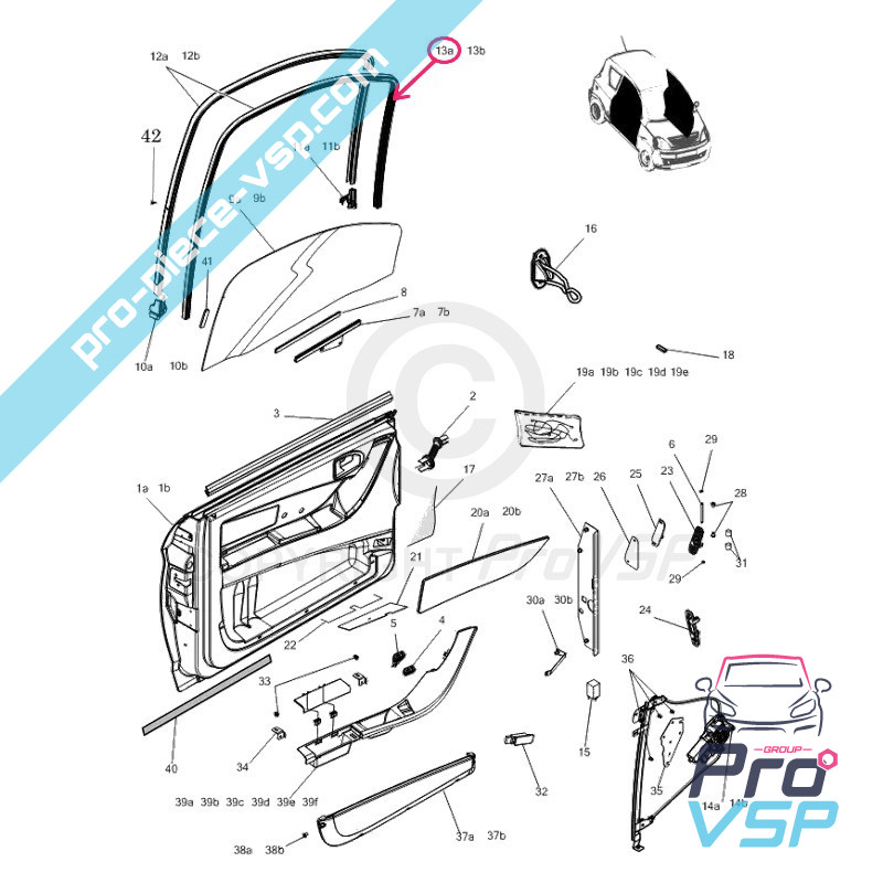 Left door seal