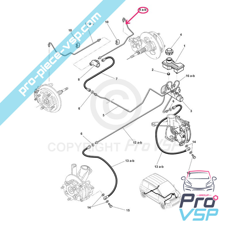 Left rear brake hose