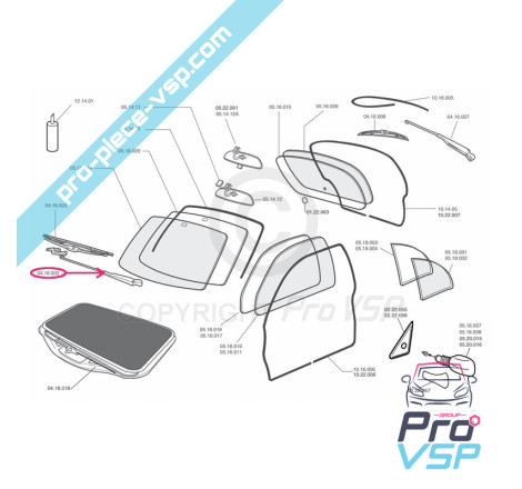 Front wiper arm