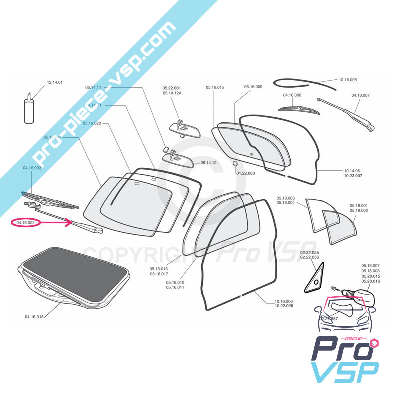 Front wiper arm