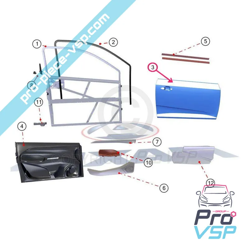 Right door outer panel