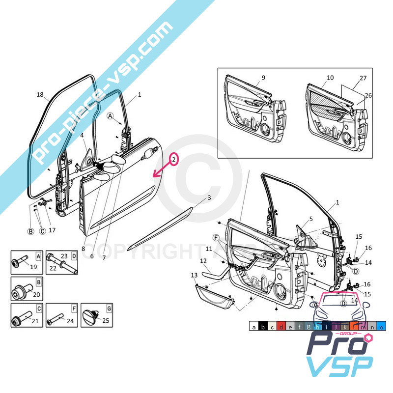 Left outer door panel