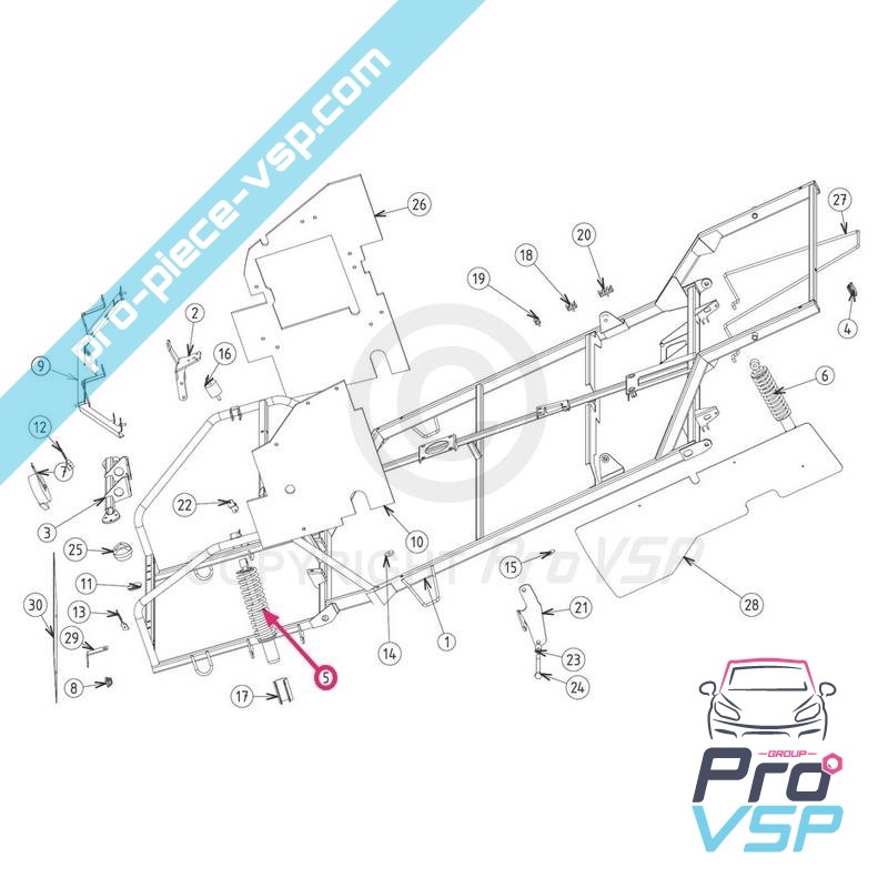 Front shock absorber