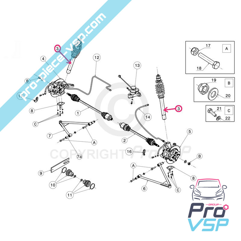 Front shock absorber