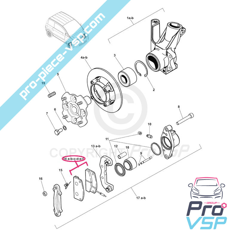 Front brake pads Origin