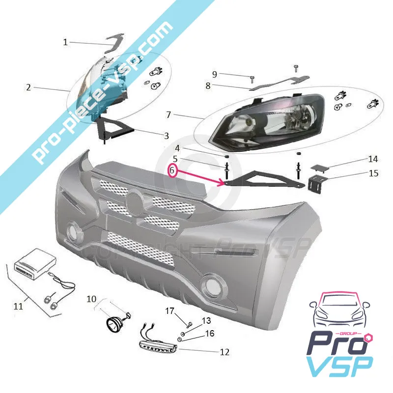 Lower stand headlight holder