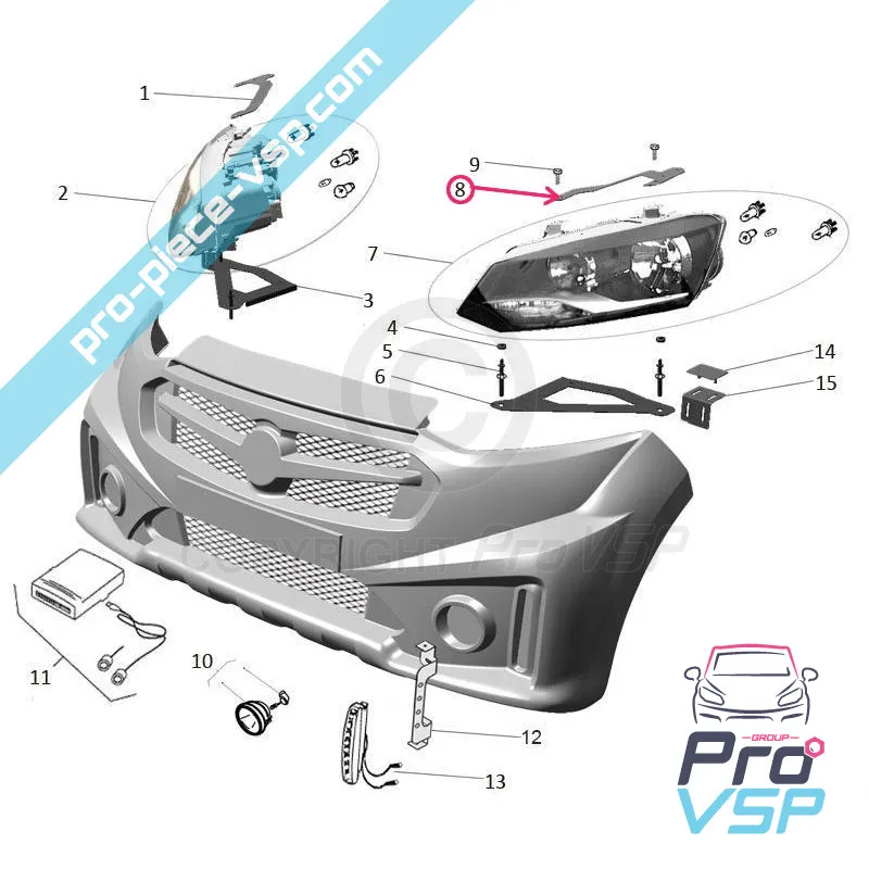 Left headlight holder