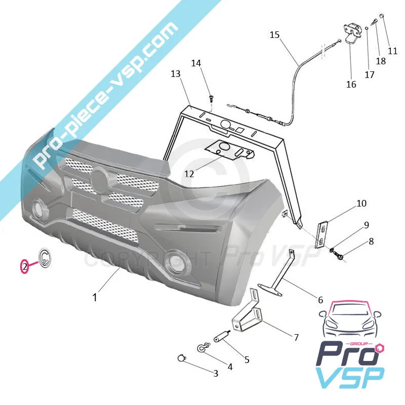 Front bumper adhesive