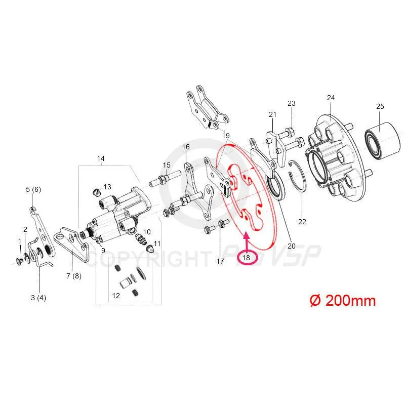 Rear brake disc