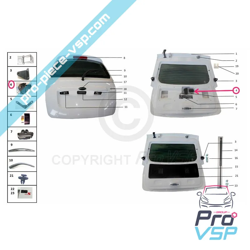 Rear wiper motor