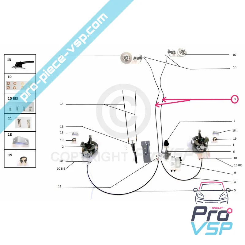 Rear brake hose