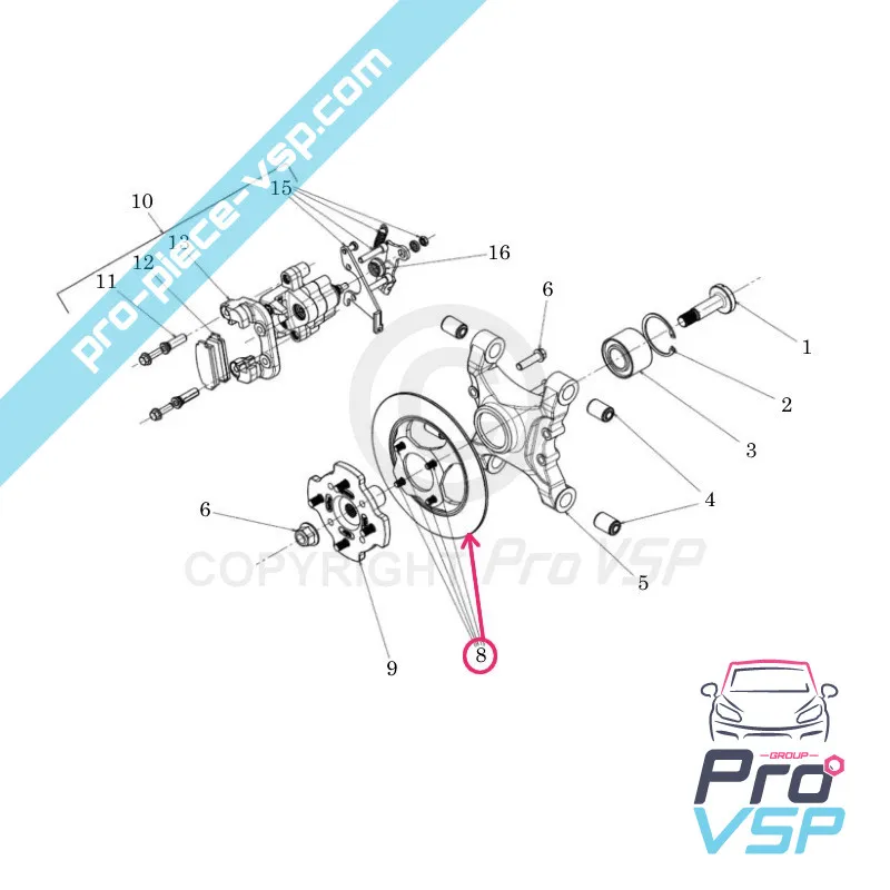Rear brake disc