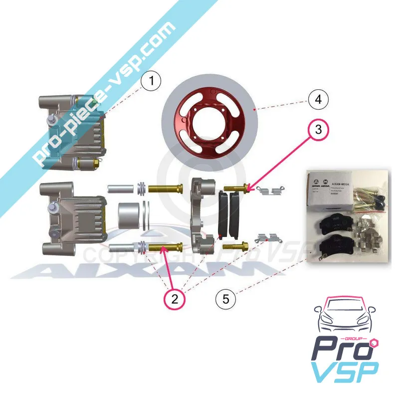 Kit de calibrador freno delantero