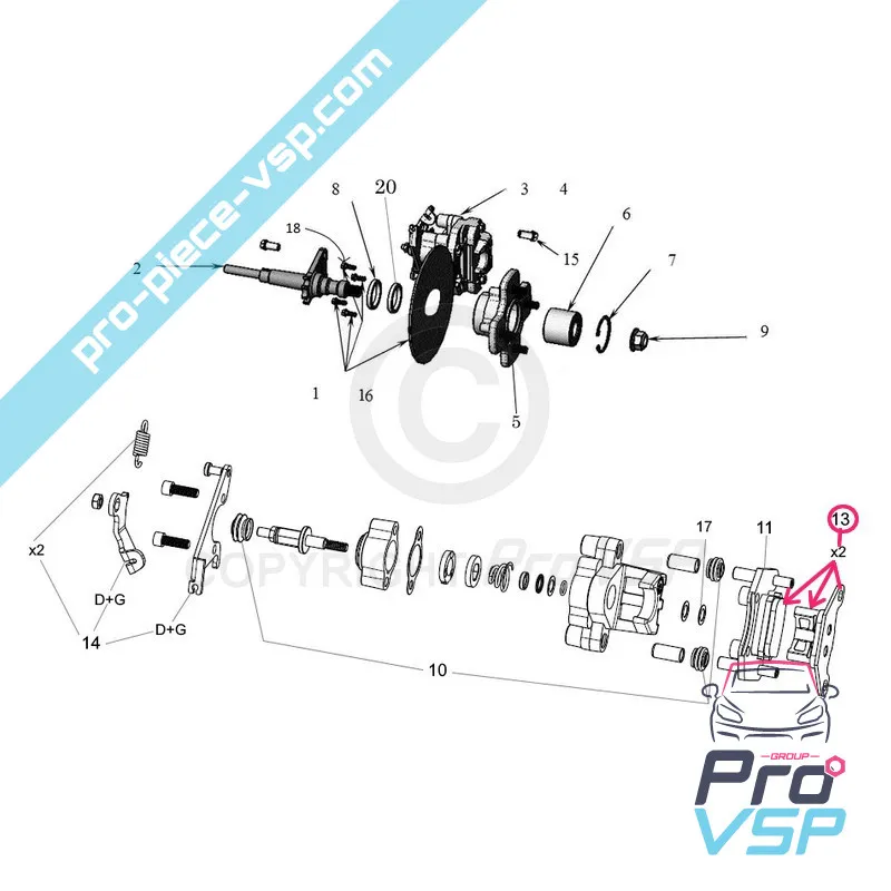 Rear brake pads