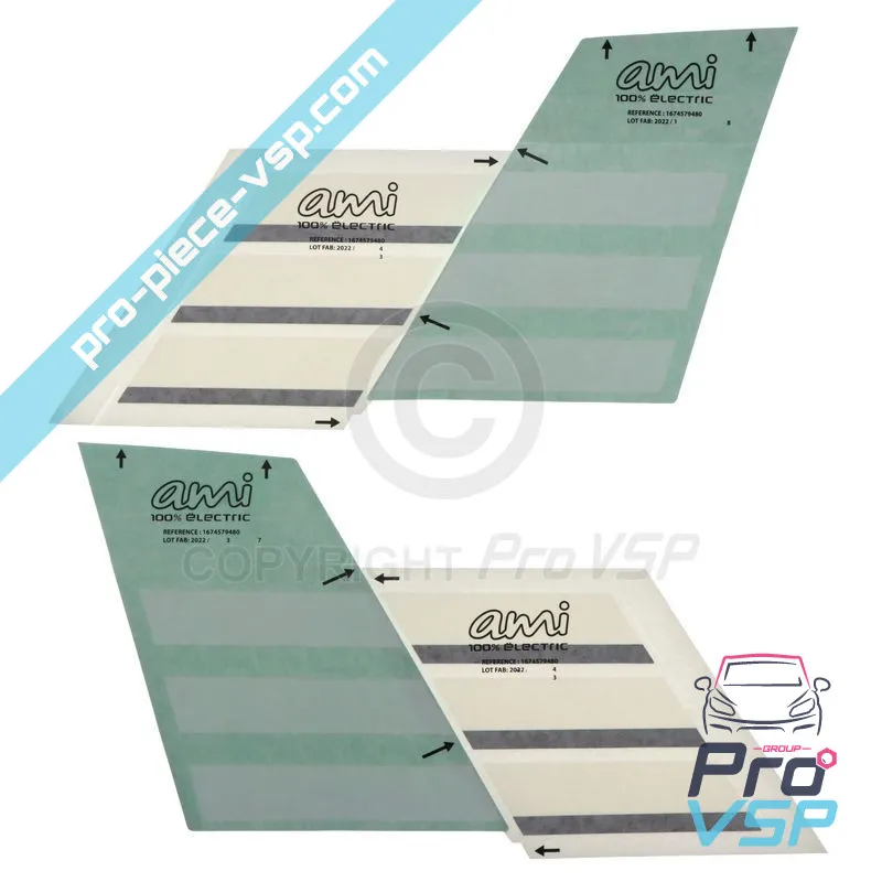 Pegatinas de custodio para Citroën Ami / Blanco y negro