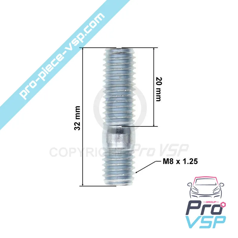 Goujon de collecteur d'échappement pour moteur Lombardini Focs Progress 502 523