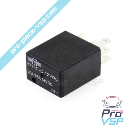 Relé preto de 5 pinos