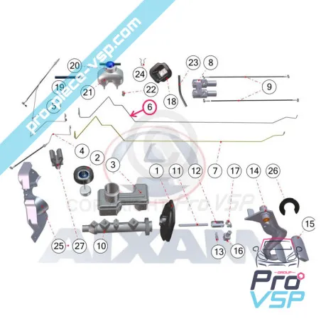Right rear brake hose