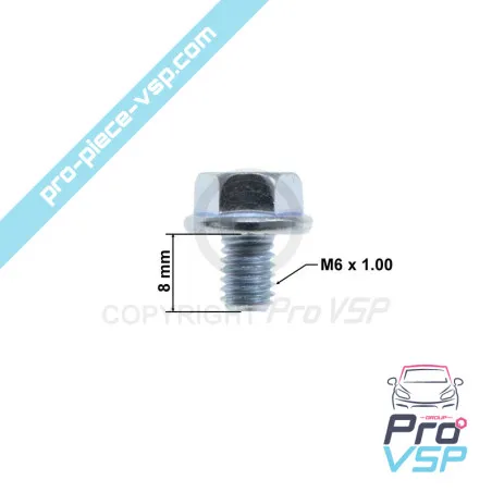 Vite testa esagonale M6x8