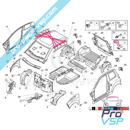 Lavadora de nozes da janela traseira