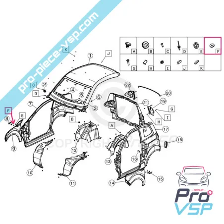 Lavadora de nozes da janela traseira