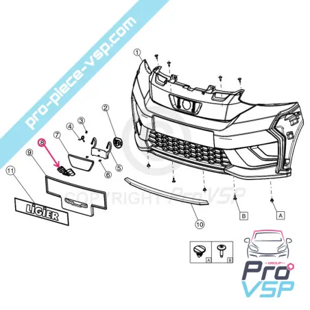 Dobradiça da porta esquerda