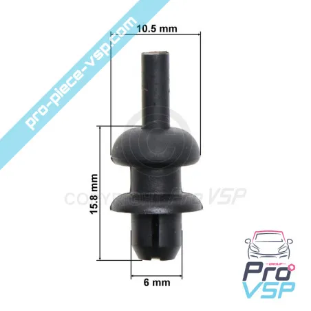 Rear beach cord rivet