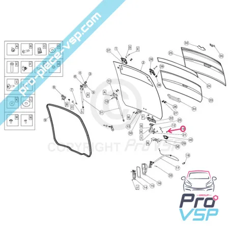 Cabo de controle de abertura de porta