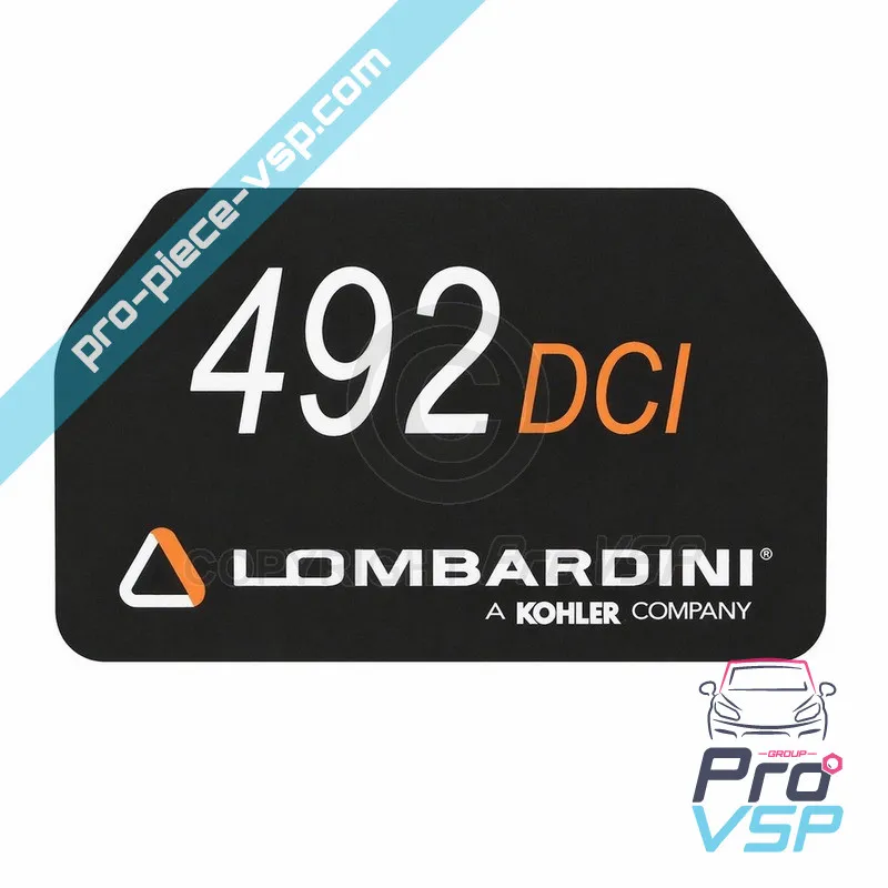 Adesivo cache del motore