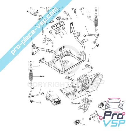 Soporte del motor frontal
