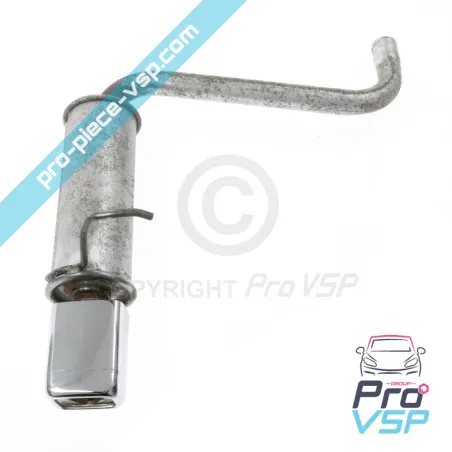 Rear exhaust tube with chrome output