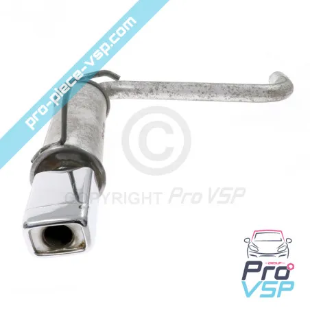 Rear exhaust tube with chrome output
