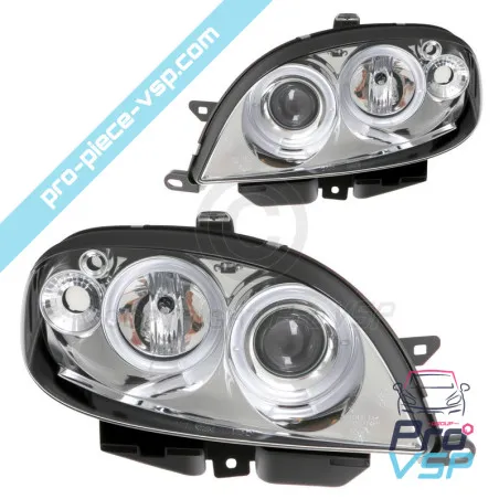 Headlights before Tuning Angeleyes Chrome