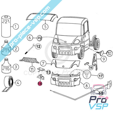 Hood Blocare pentru Aixam Minauto Mega