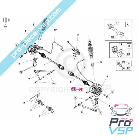 Front brake flexible right