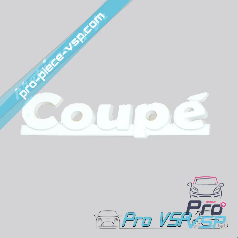 Logotipo branco " coupé "para Aixam Coupé Impulsion e Vision
