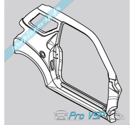Direito branco lateral para Ligier JS50 Fase 1