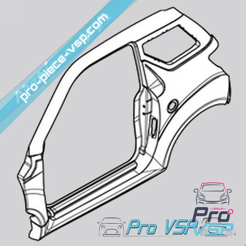 Branco esquerdo lateral para Ligier JS50 Fase 1