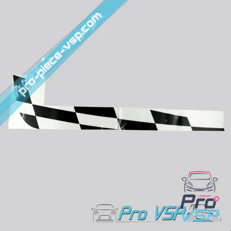 Autocollant damier droit pour Ligier Ixo Team 26