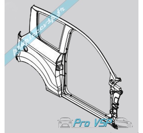 Latéral droit blanc pour Microcar Mgo 1 et 2