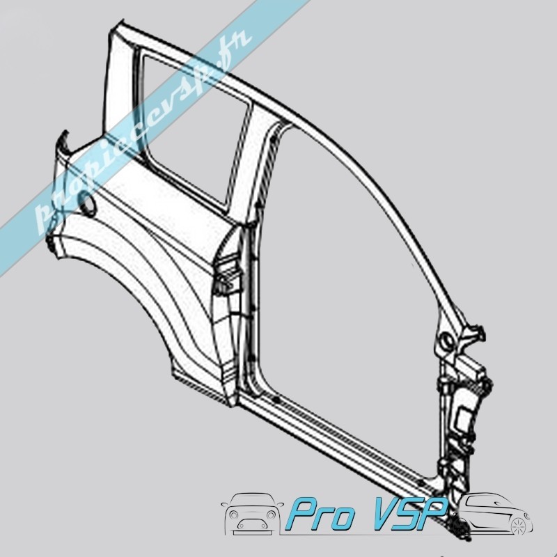 Latéral droit blanc pour Microcar Mgo 1 et 2