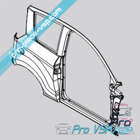 Latéral droit blanc pour Microcar Mgo 1 et 2