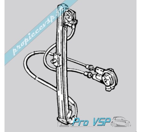 Elevador de janela manual direita para Microcar Virgo 1 , 2 e 3