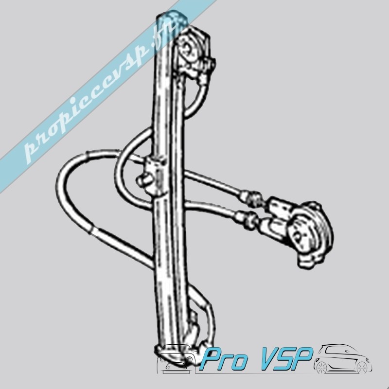 Elevador de janela manual direita para Microcar Virgo 1 , 2 e 3