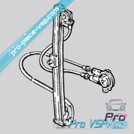 Ascensor manual de vidrio recto para Microcar Virgo 1 , 2 y 3