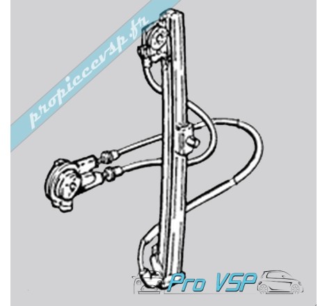Manual esquerdo da janela para Microcar Virgo 1 , 2 e 3
