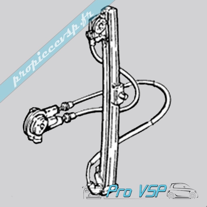 Lève vitre manuel gauche pour Microcar Virgo 1 , 2 et 3