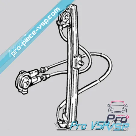 Window lift left manual for Microcar Virgo 1 , 2 and 3