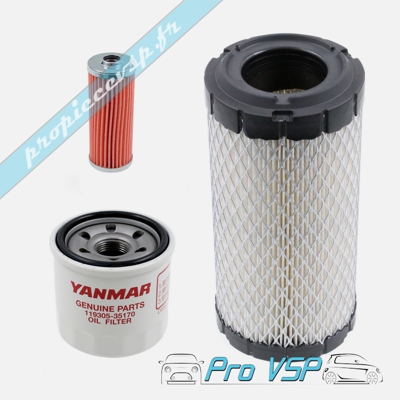 Kit 3 filtres origine pour moteur Yanmar